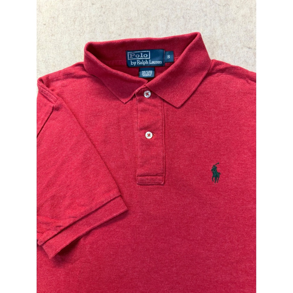 Polo Ralph Lauren Polo Shirt Mens Small Red Short Sleeve Pique Pony Logo